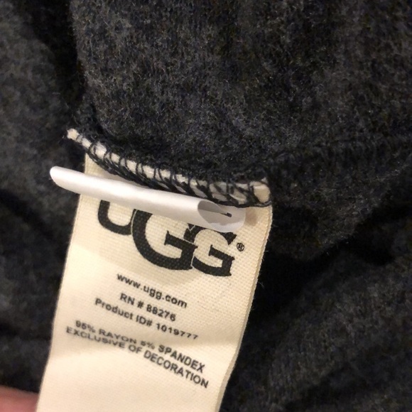 UGG Cropped Funnel Neck Sweatshirt in Dark Grey M - Picture 6 of 7
